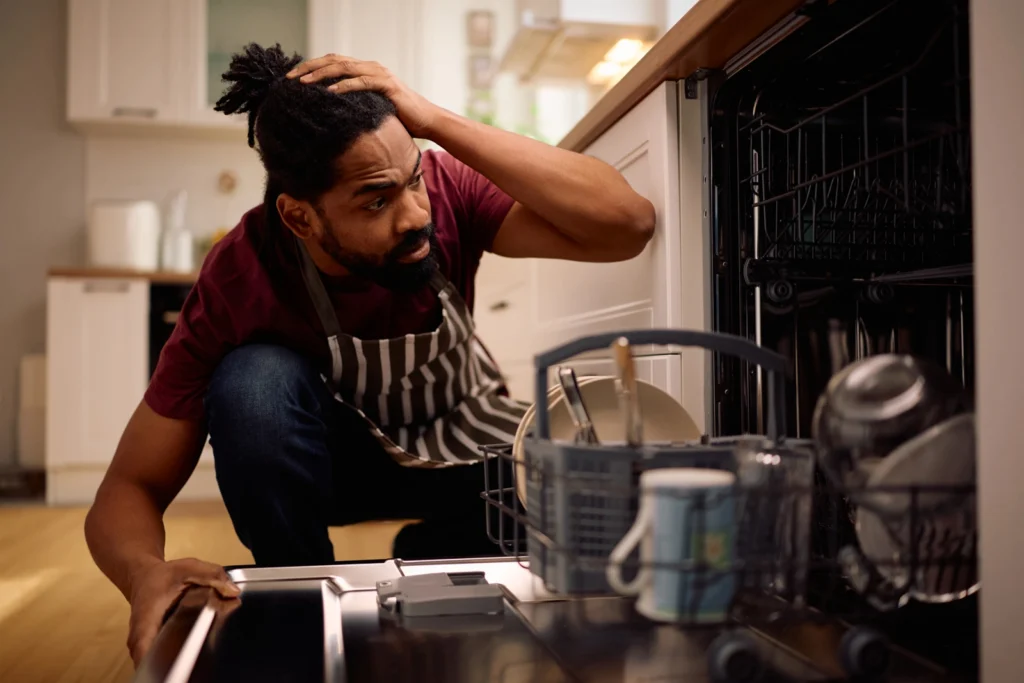 What do you do if you find water all over your kitchen floor from an appliance leak? Call First In Restoration!