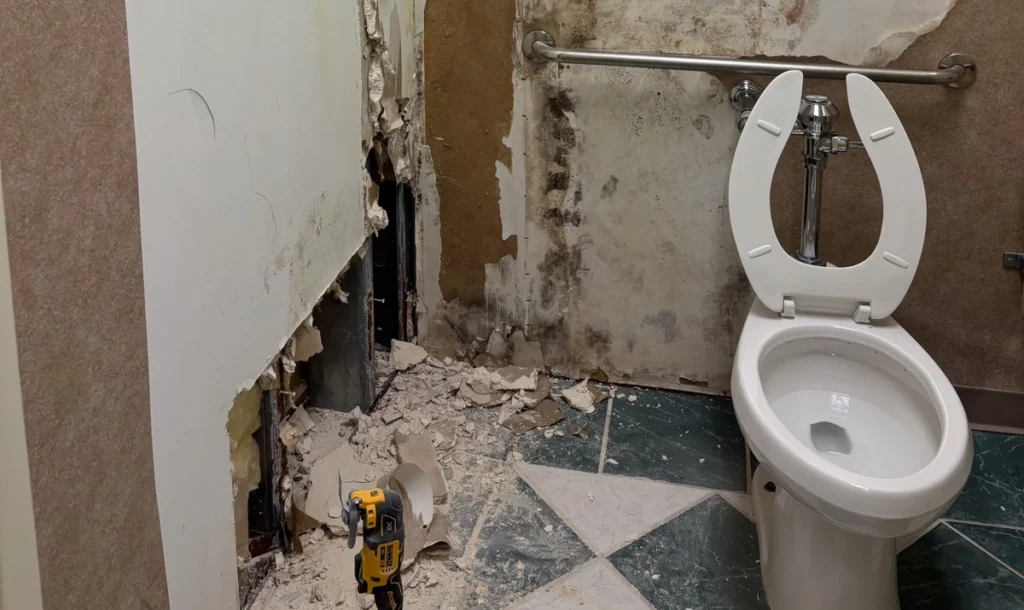 First In Restoration can remove mold growing in a commercial event space.