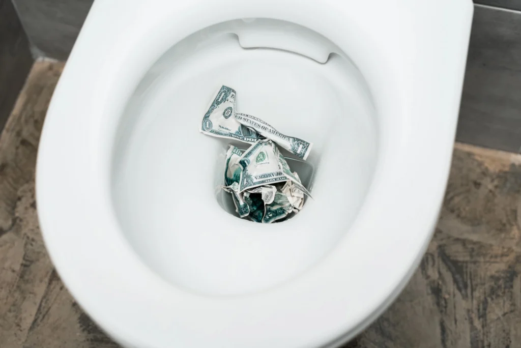 Don't flush your money down the toilet with your slow leak.