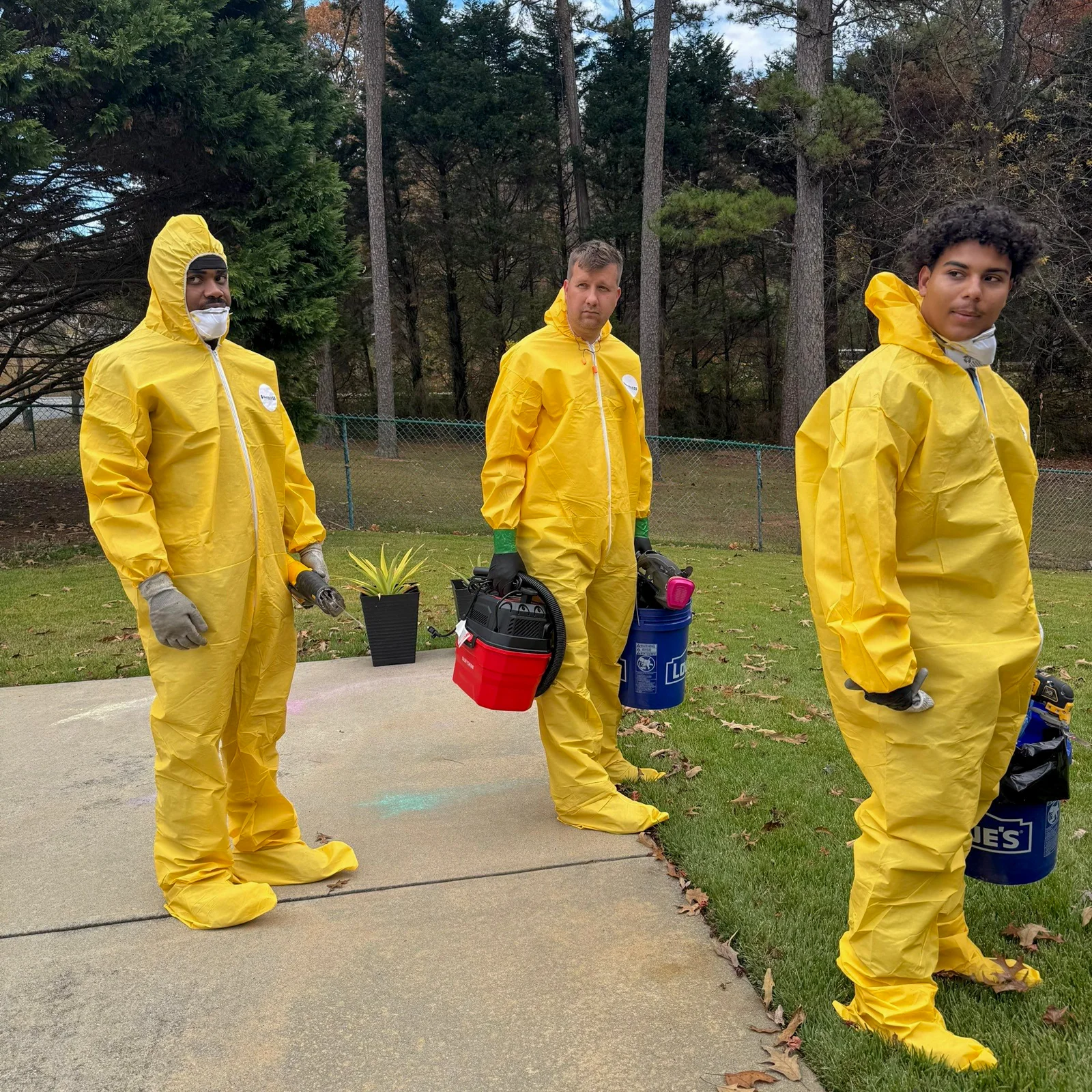 First In Restoration hazmat team for specialty cleaning services including biohazard, crime scene, odor and COVID-19 cleanup